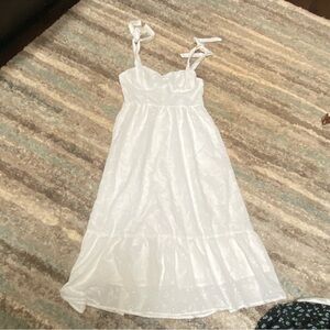 White Dress with Tie Straps